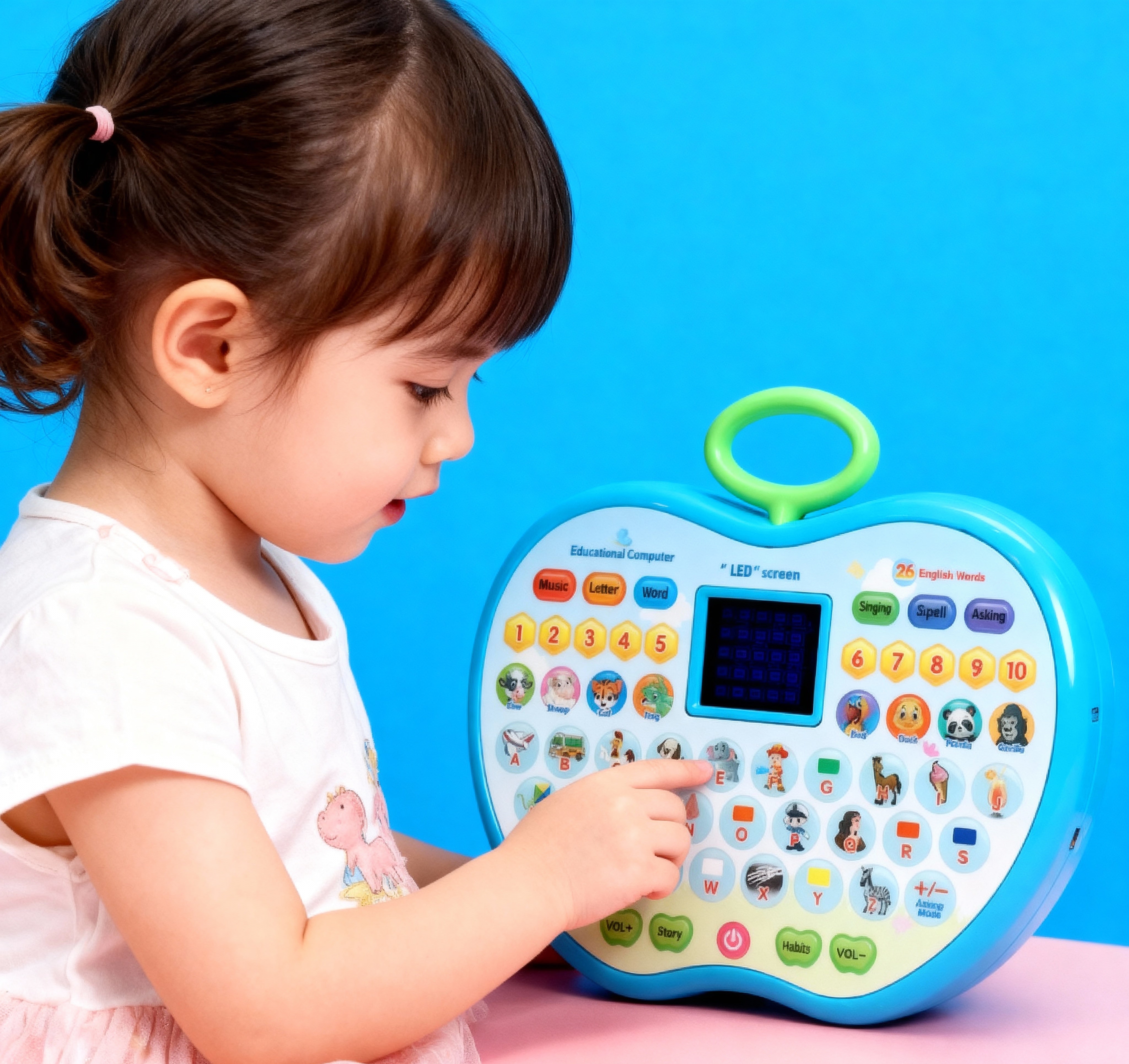 Apple Shaped Alphabet Tablet Toy for Kids