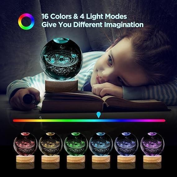 3D Crystal Lamp Ball – A Touch of Magic for Your Space (Assorted Designs)