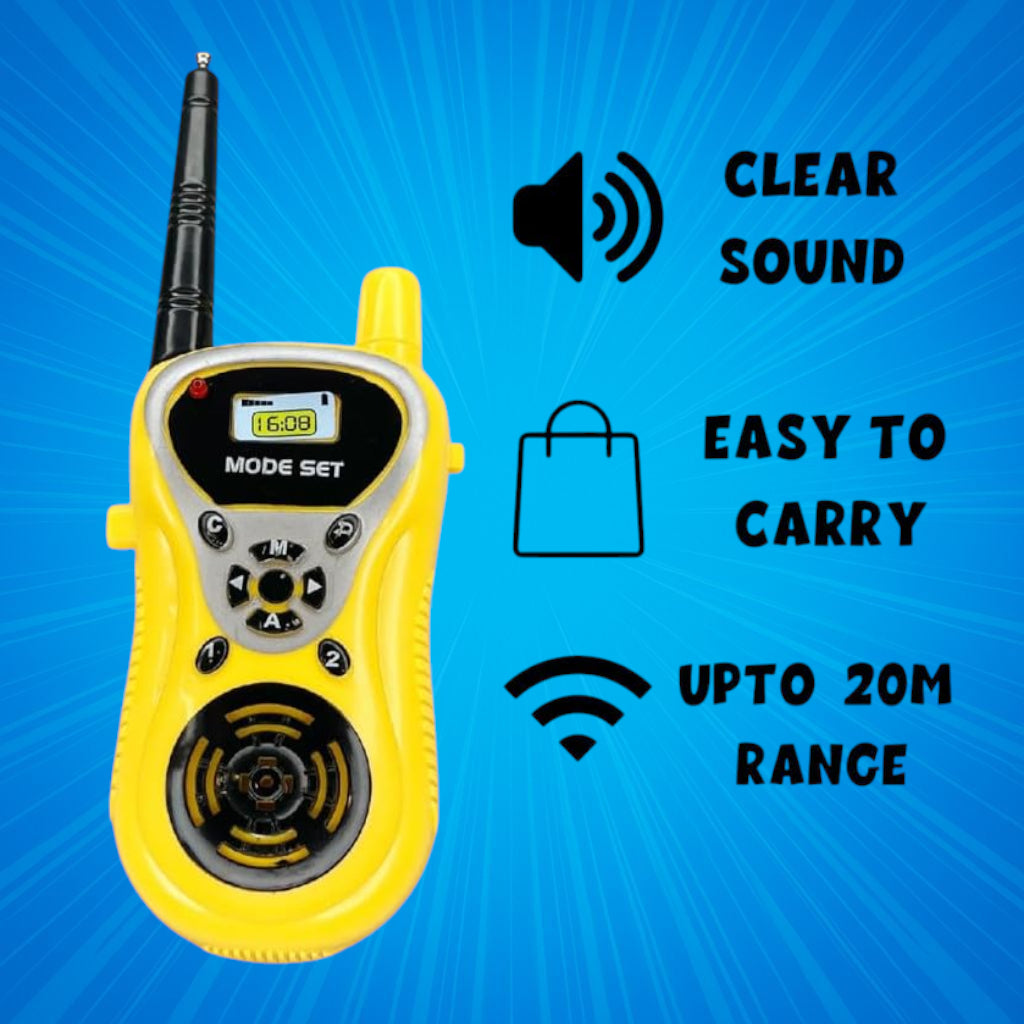Walkie Talkie 2-Way Radio Toy (Upto 20 Meter Outdoor Range)