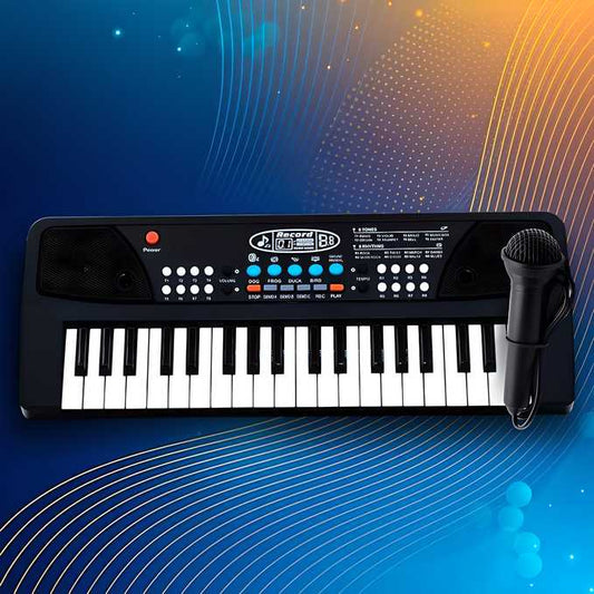 Piano Keyboard Toy with Microphone (37 Keys), USB Power Cable & Sound Recording Function Analog Portable Keyboard