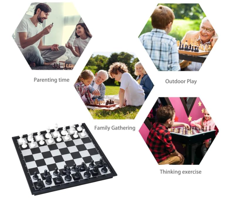 Magnetic Educational Chess Set with Folding Chess Board