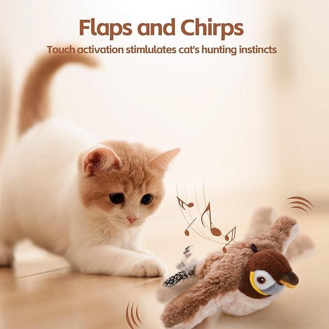 Flapping Cat Toy – Automatic Rechargeable Bird for Cats
