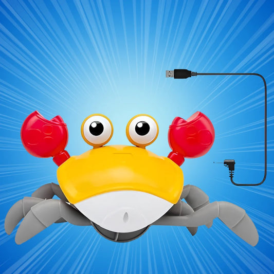 Crawl & Learn Crab Tummy Time Hack Toy (USB Charging)