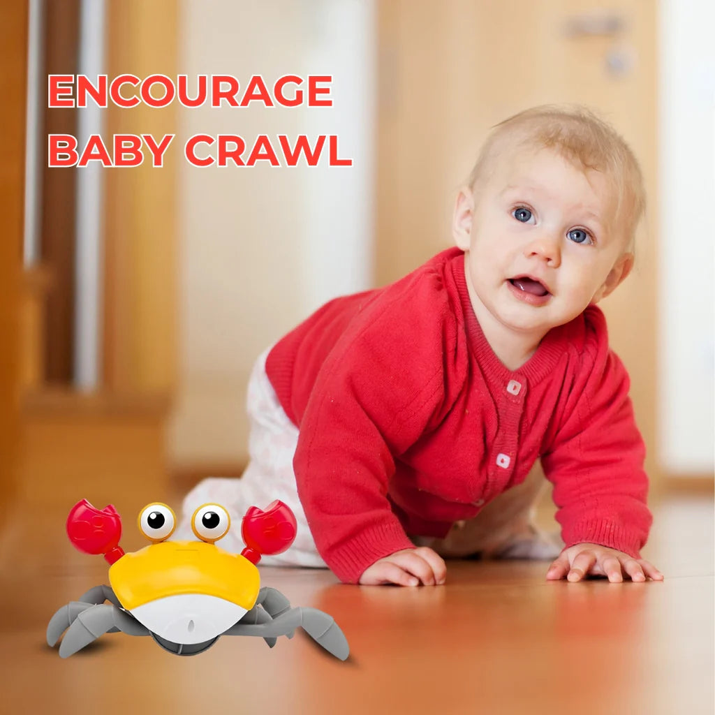 Crawl & Learn Crab Tummy Time Hack Toy (USB Charging)