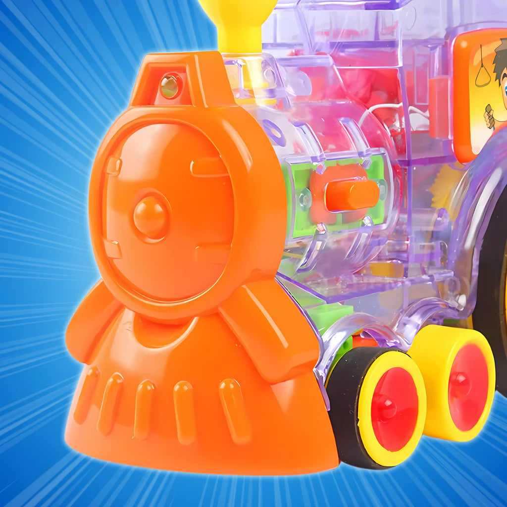 Domino Block Funny Train 3D Lights