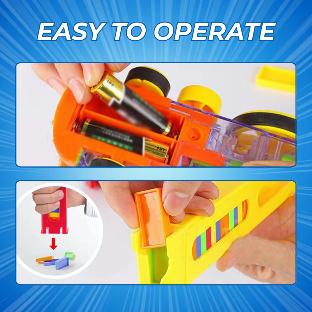 Domino Block Funny Train 3D Lights