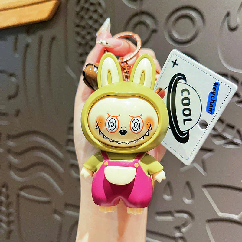 4-in-1 Face-Changing Labubu Keychain