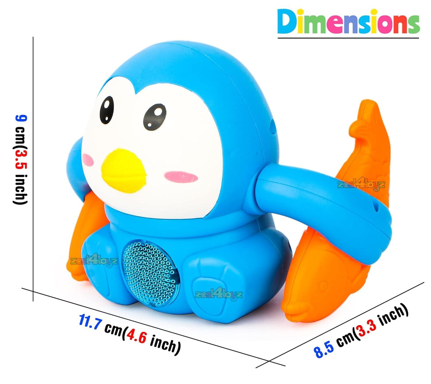 Tumbling Penguin Electric Musical Battery Operated Toys with Light and Music for Kids