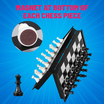 Magnetic Educational Chess Set with Folding Chess Board