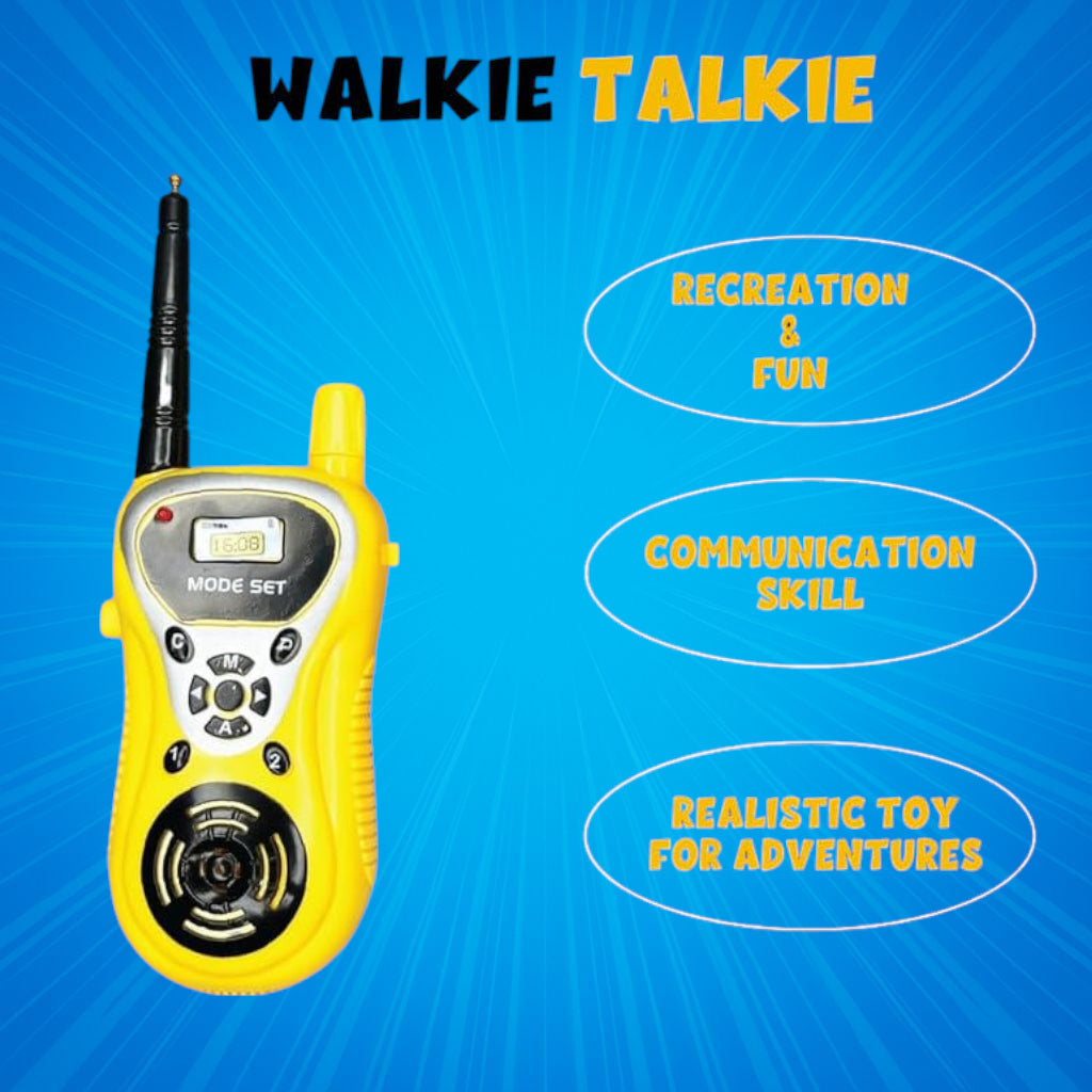 Walkie Talkie 2-Way Radio Toy (Upto 20 Meter Outdoor Range)