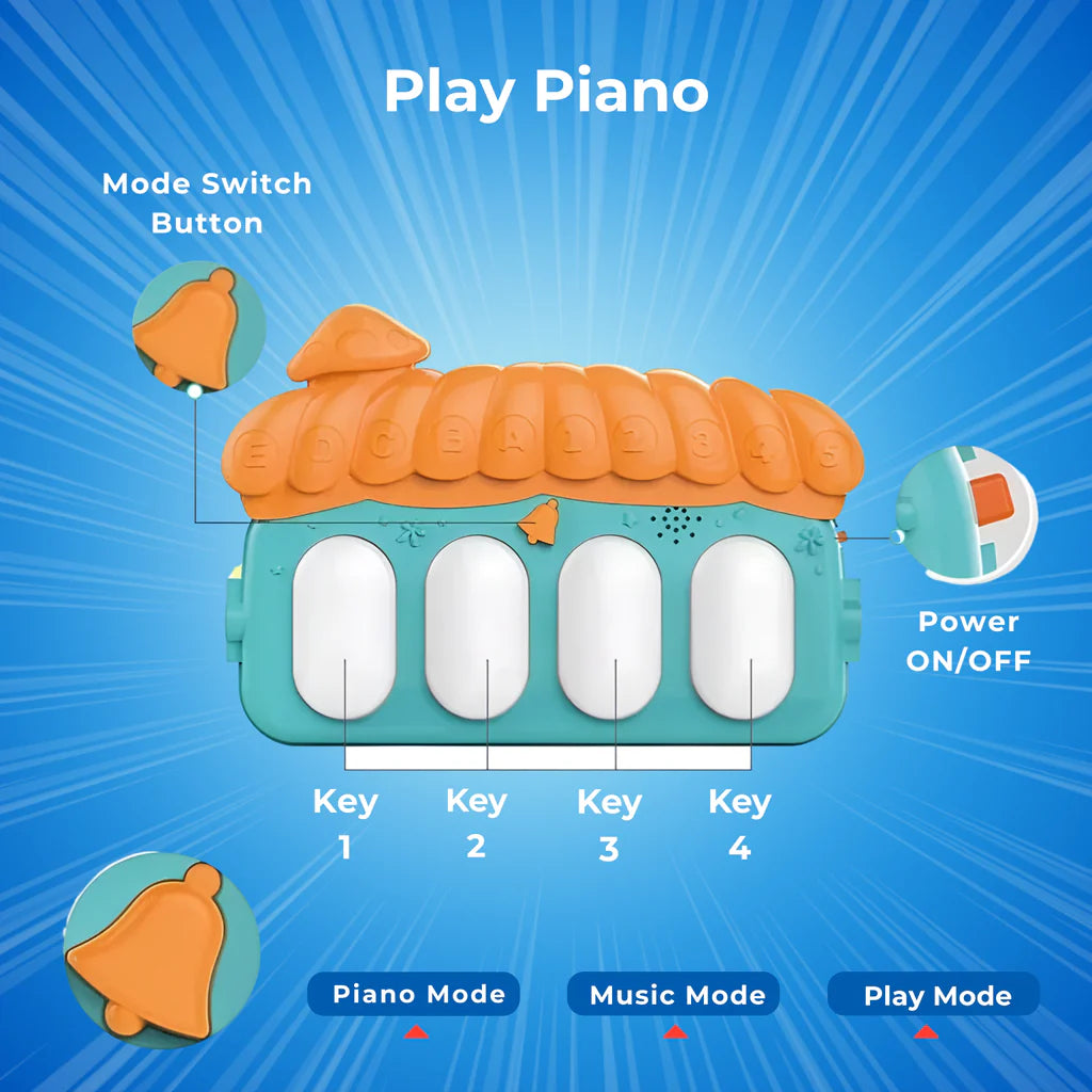 5-in-1 Indian Musical Keyboard Mat Piano For Kids