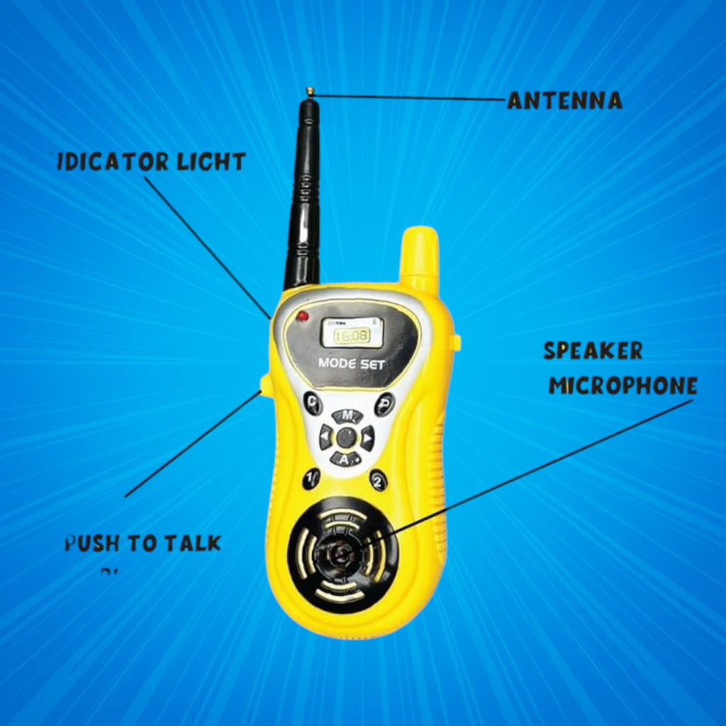 Walkie Talkie 2-Way Radio Toy (Upto 20 Meter Outdoor Range)
