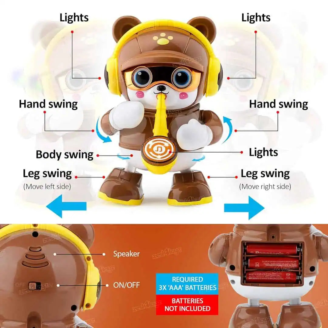 Saxophone Bear Musical & Dancing Toy with Lights