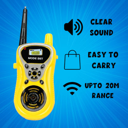 Walkie Talkie 2-Way Radio Toy (Upto 20 Meter Outdoor Range)