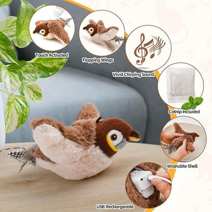 Flapping Cat Toy – Automatic Rechargeable Bird for Cats