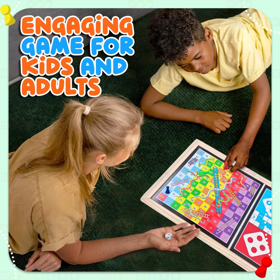 3-in-1 Fastest Finger First, Ludo and Snakes & Ladder Board Game