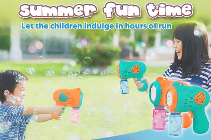 15-Hole Automatic Bubble Gun Toy with LED Light