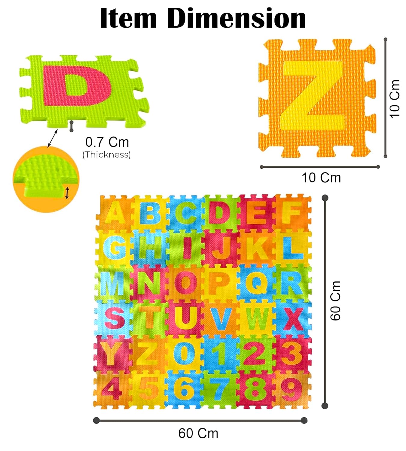 Alphabet & Numeric Mat for Kids