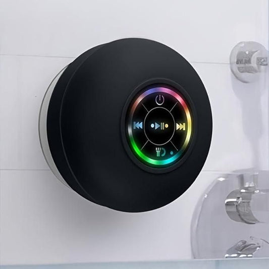 Large Suction Cup Waterproof Bluetooth Speaker with LED Lights
