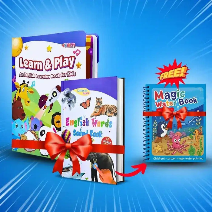 💥 3 in 1 LEARNING BUNDLE : English Word Book, Learn & Play and Water Magic Book ( Free )! 💥