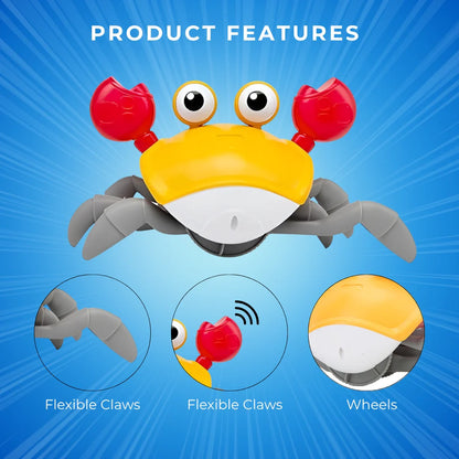 Crawl & Learn Crab Tummy Time Hack Toy (USB Charging)