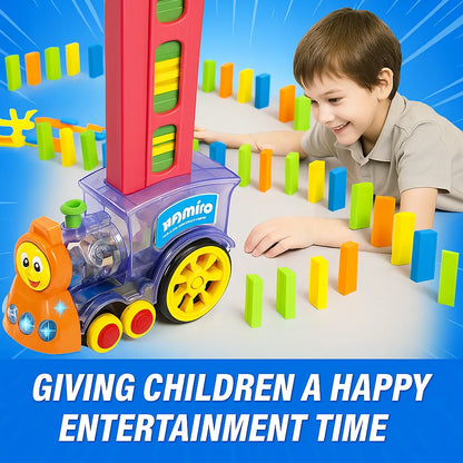 Domino Block Funny Train 3D Lights