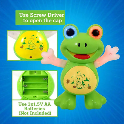 Musical and Dancing Frog Toy with Lights
