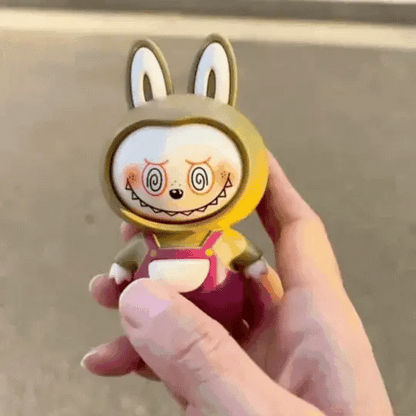4-in-1 Face-Changing Labubu Keychain