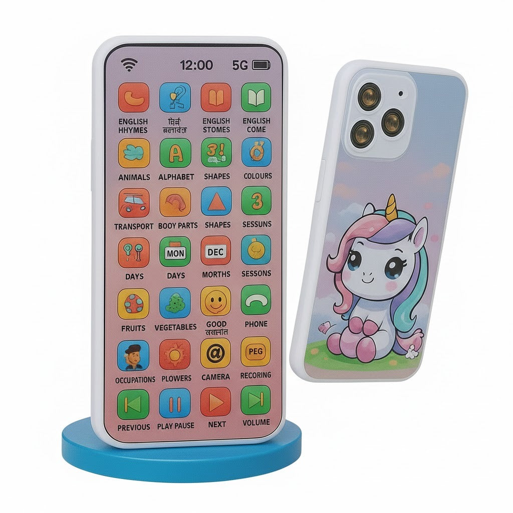 Kids Screen-Free Educational Phone with 24 Learning Modes l Easy to Carry l Ultra-Lightweight & Portable (only 90 grams)