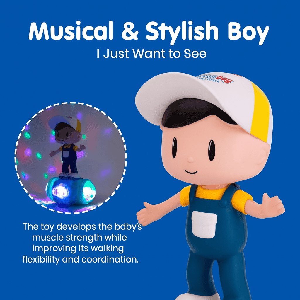 Fashion Boy 360 Degree Rotating & Dancing Toy with 5D Lights & Sound